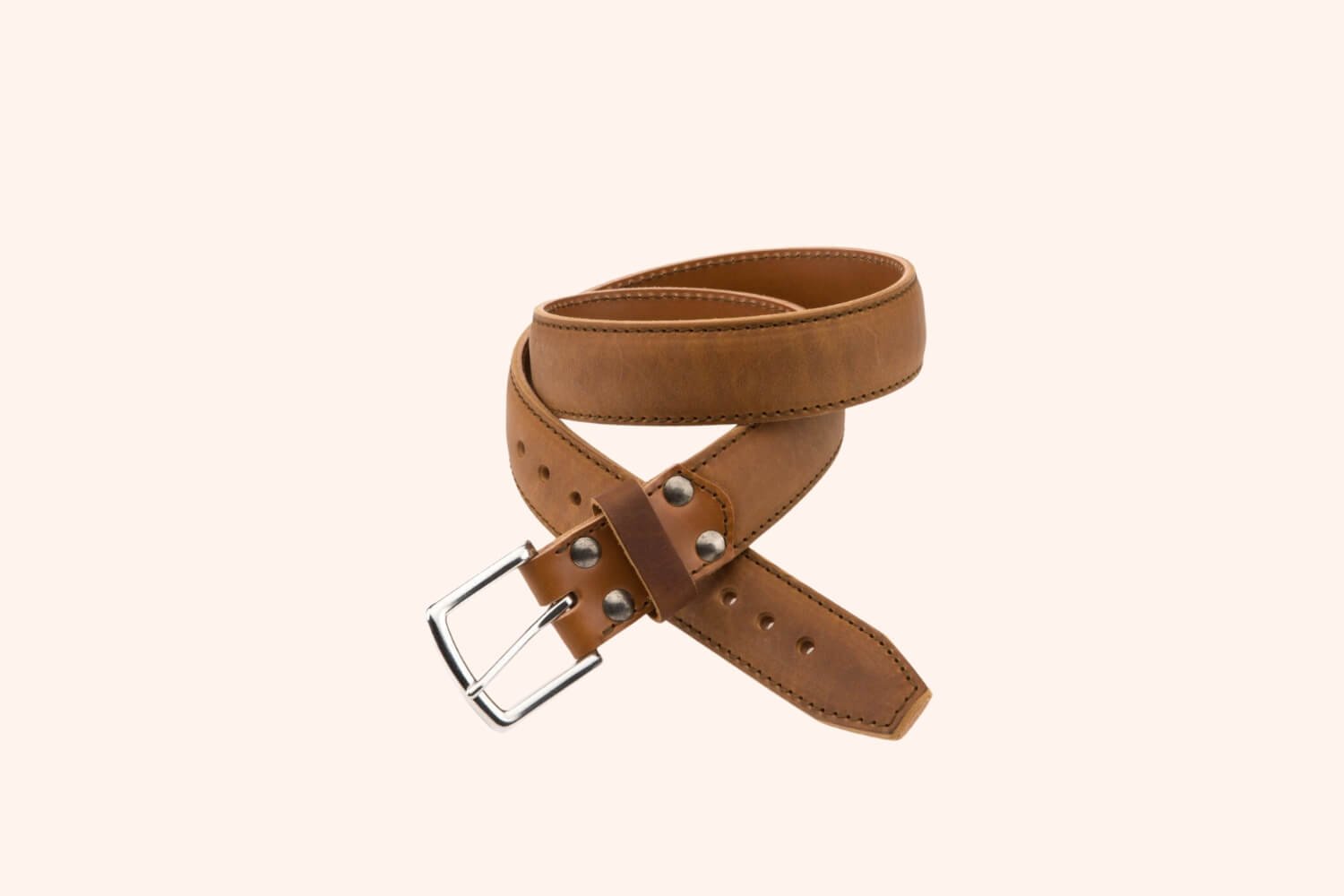 Khaki Leather Tow Belt