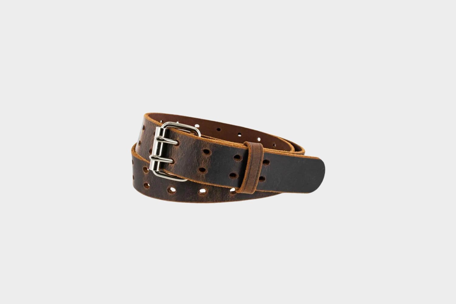 The Woodstock Double Prong Vintage Leather Belt