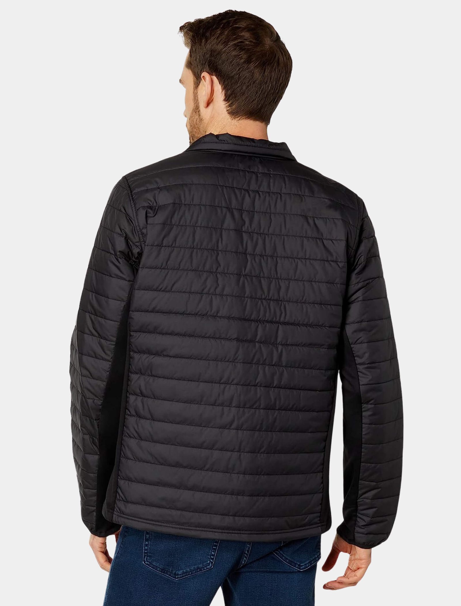 Mens Classic John Black Puffer Jacket Back