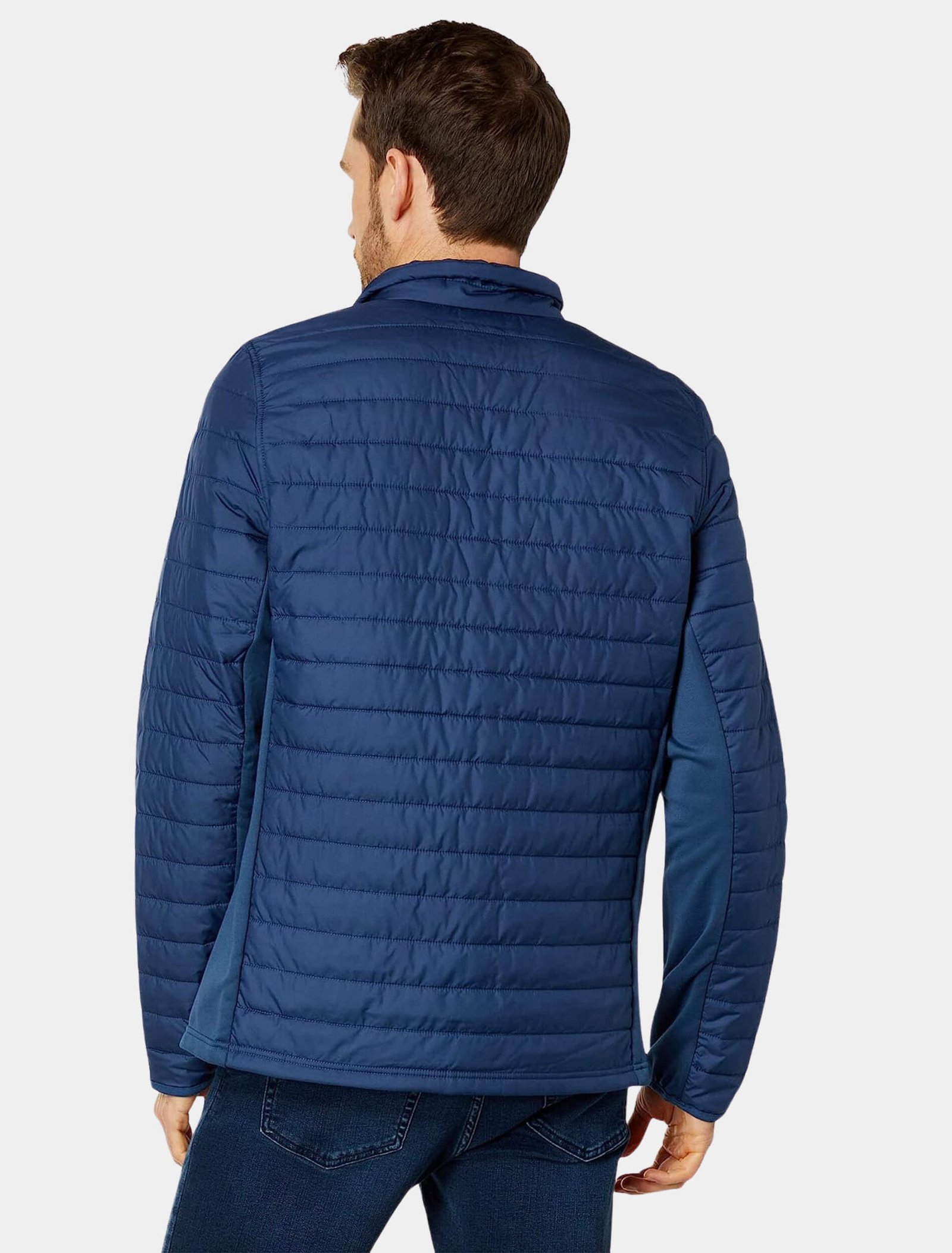 Mens Classic John Blue Puffer Jacket Back