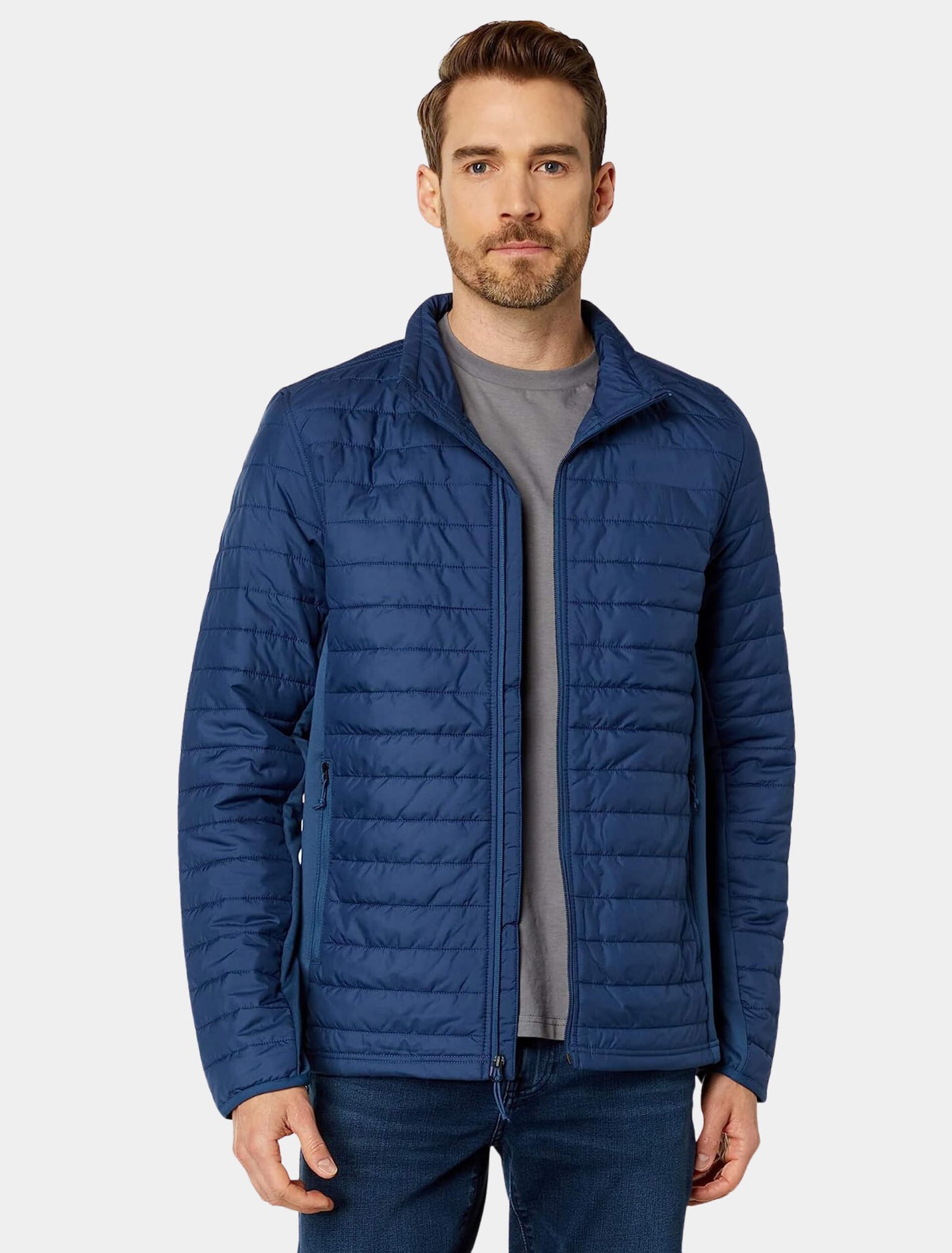 Mens Classic John Blue Puffer Jacket