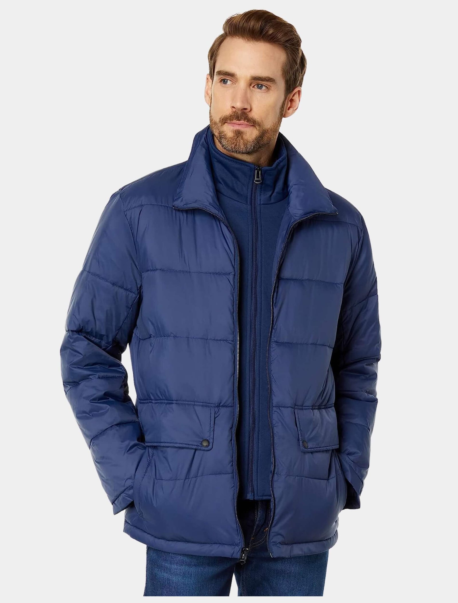 Mens Classy Blue Puffer Jacket