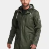 Mens Classy Dark Green Hooded Parka Jacket