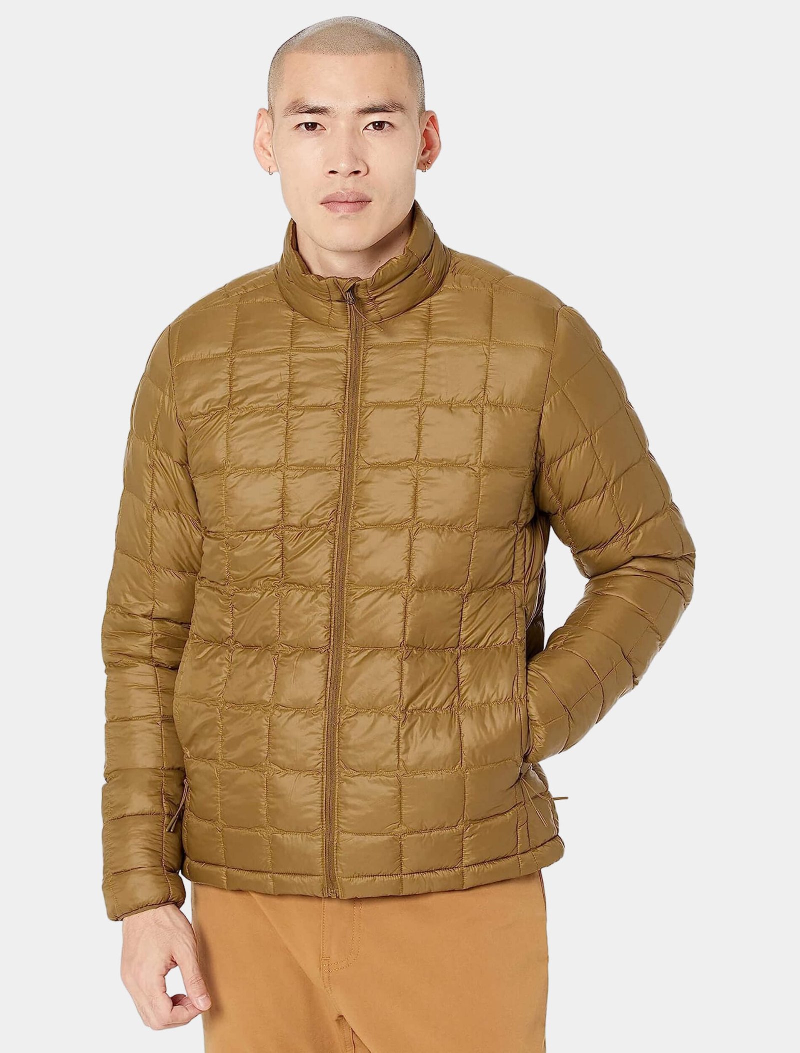 Mens Classy Golden Quilted Puffer Jacket