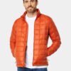 Mens Classy Orange Quilted Puffer Jacket