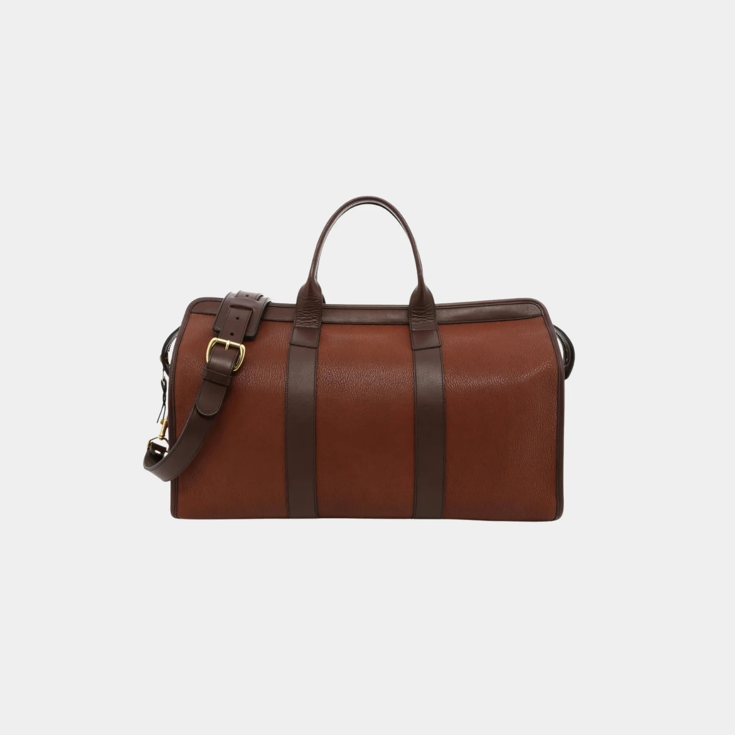 Signature Dark Brown Leather Duffle Bag