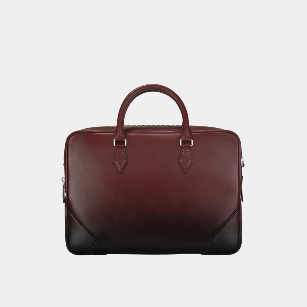 Buy Classy Maroon Leather Laptop Briefcase Bag