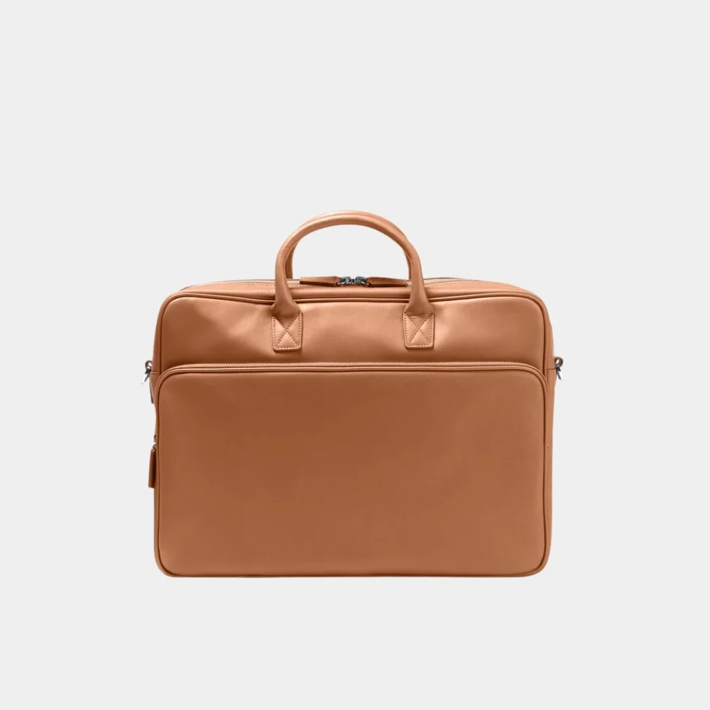 Buy Henderson Cagnoc Brown Leather Laptop Briefcase Bag