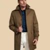 Shop Mens Classic Tan Brown Cotton Trench Coat