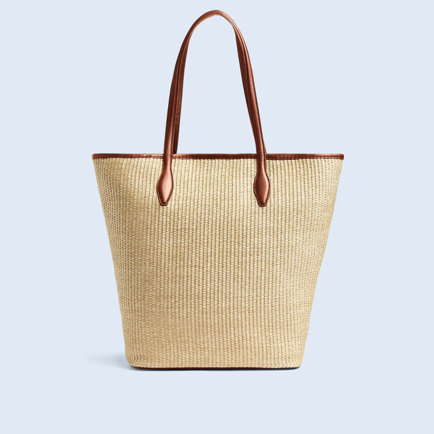 Shop Stylish Handmade Beige Brown Leather Woven Tote Bag For Women