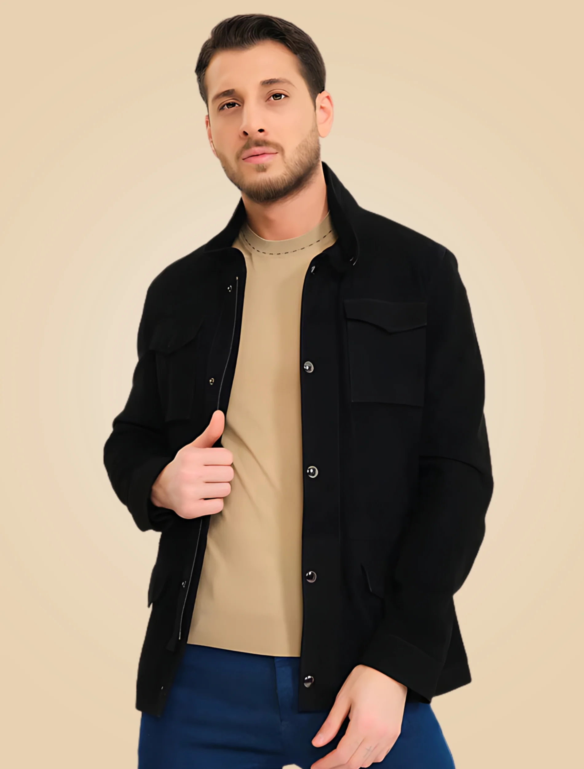 Shop Mens Classic Black Suede Leather Jacket