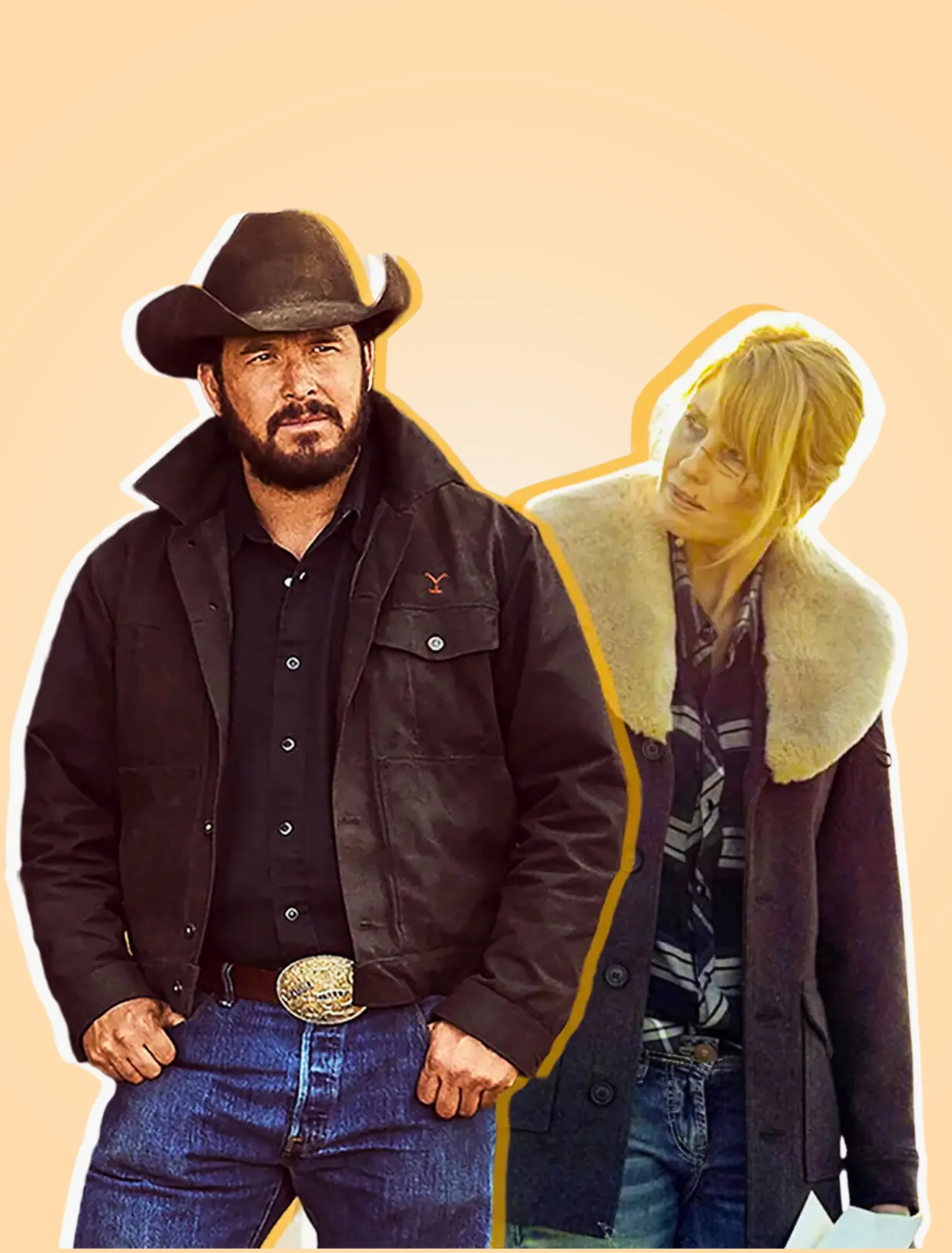 Rip Wheeler Black Jacket and Beth Dutton Wool Coat