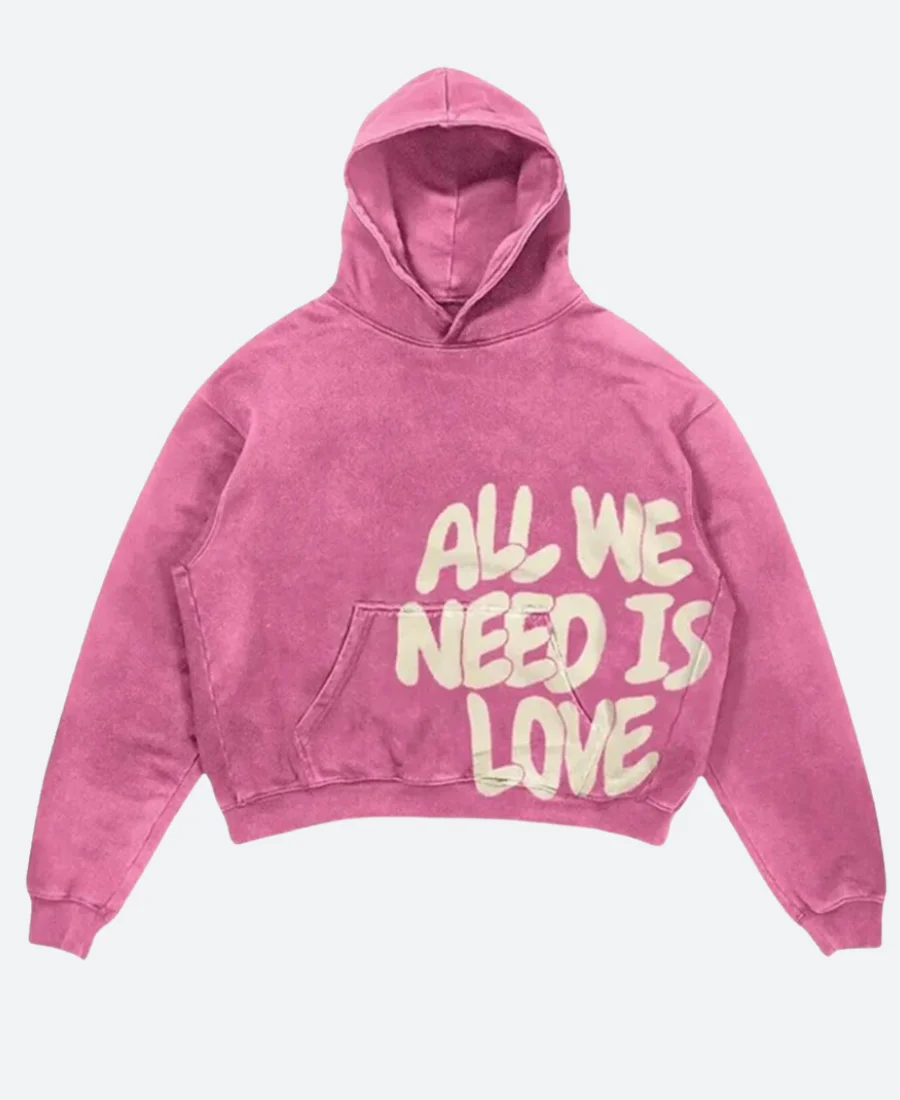 All-We-Need-Is-Love-Pink-Hoodie-Front-Image.webp