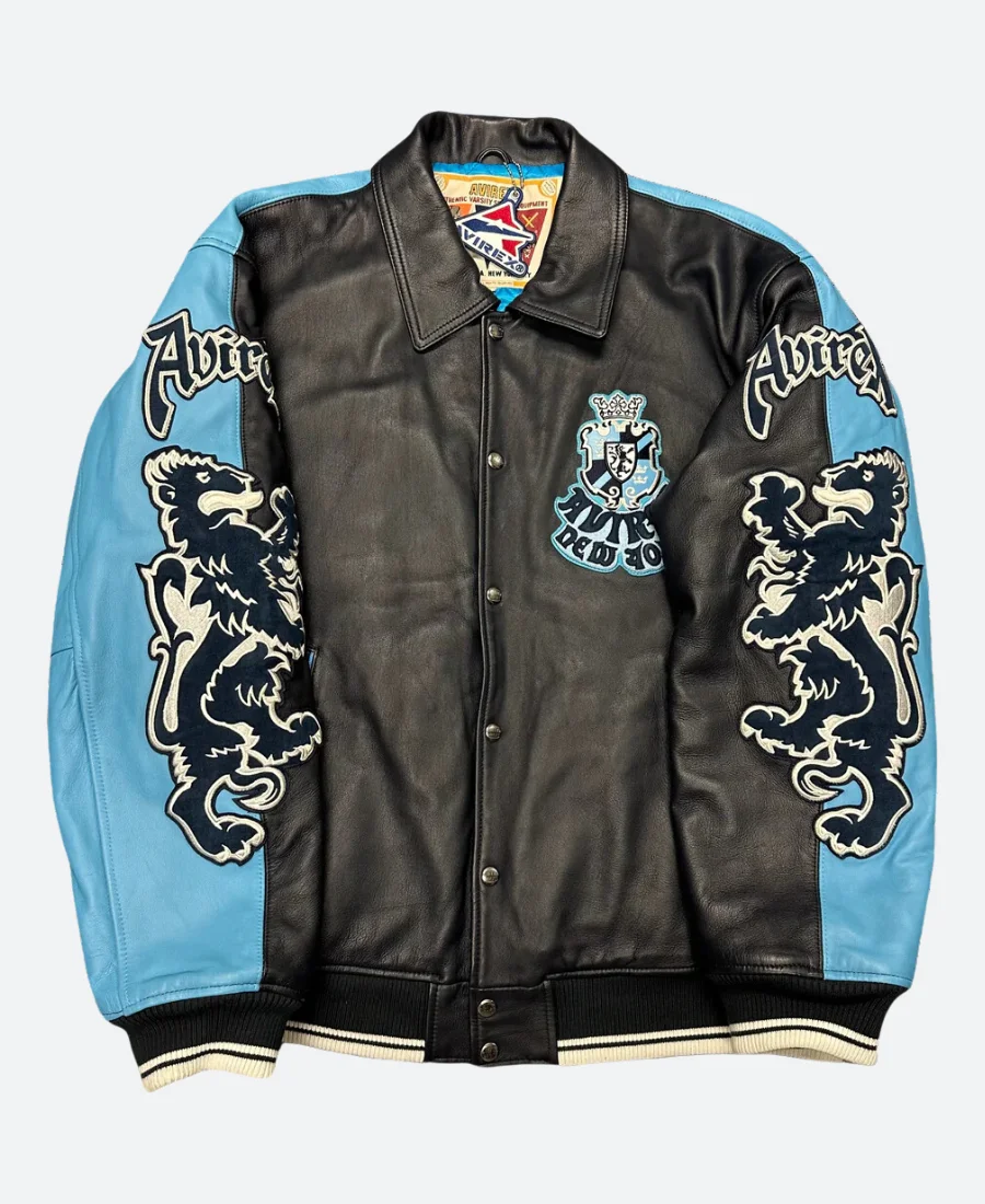 Archive Avirex New York Dragons Leather Jacket