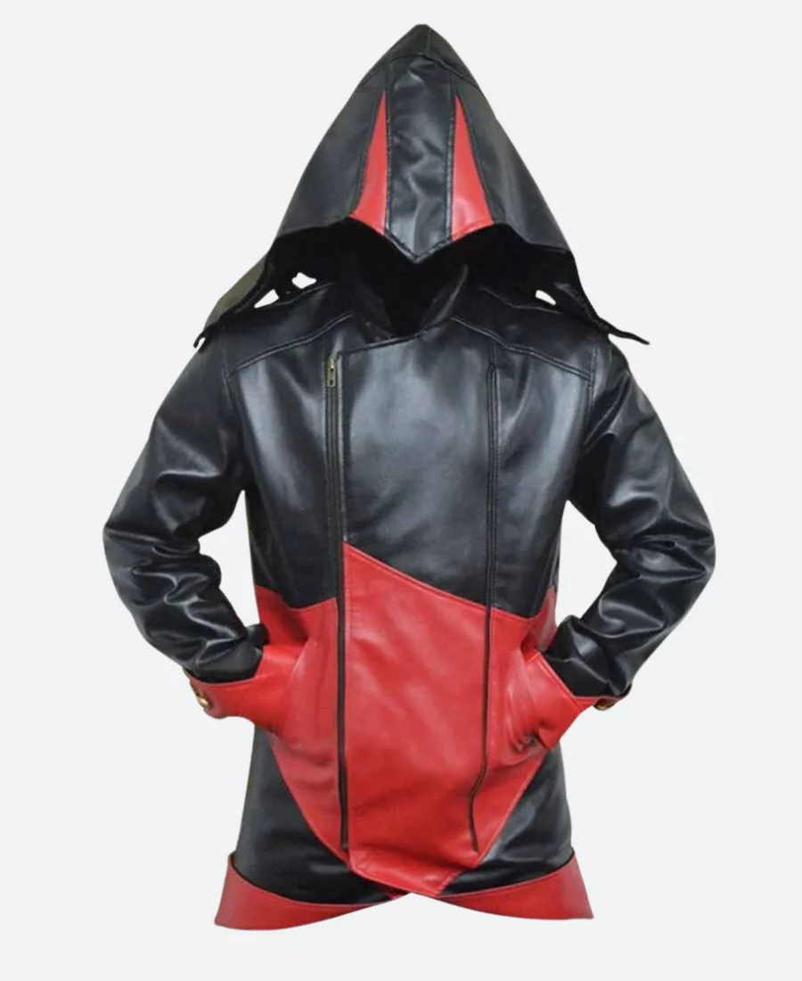 Assassins Creed 3 Connor Kenway Hooded Leather Jacket