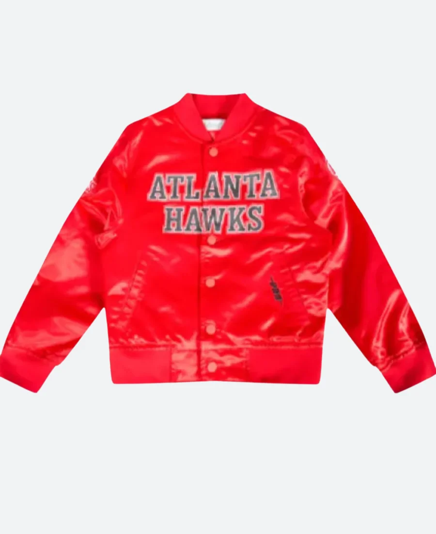 Atlanta Hawks Letterman Red Varsity Jacket