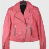 Barbie Pink Leather Jacket Front Image