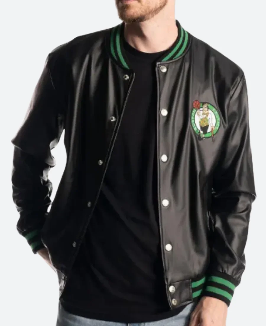 Boston Celtics Varsity Leather Jacket