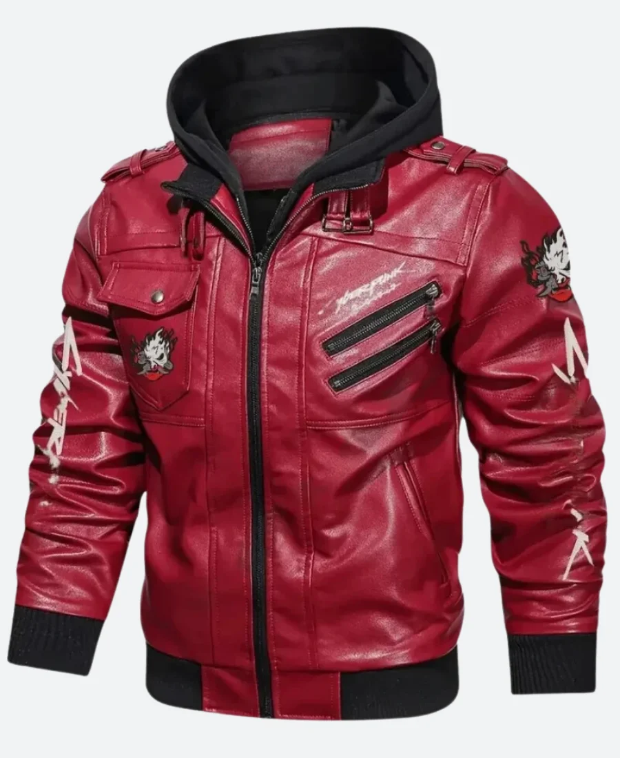 Cyberpunk 2077 Hooded Leather Jacket