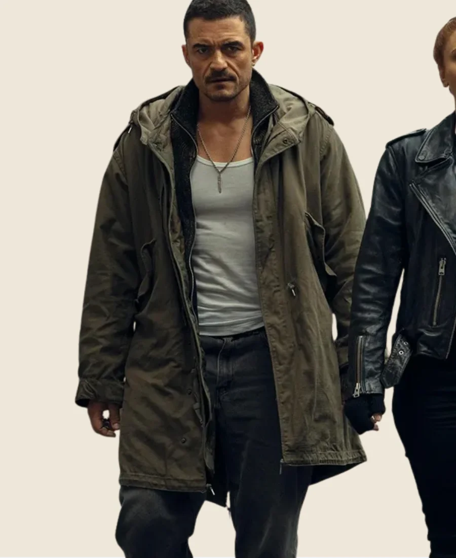 Deep Cover 2025 Orlando Bloom Trench Coat