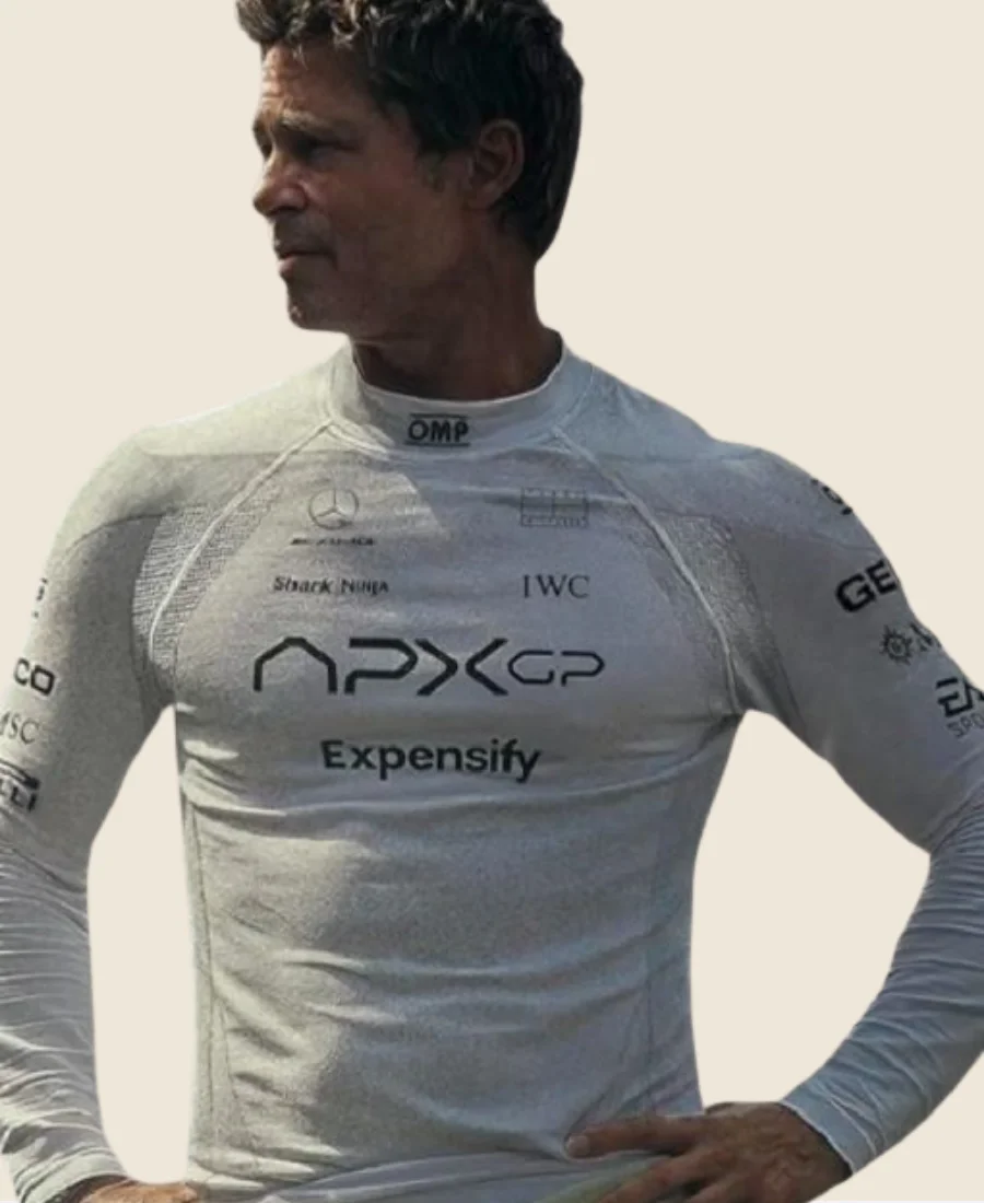 F1 Brad Pitt White Shirt