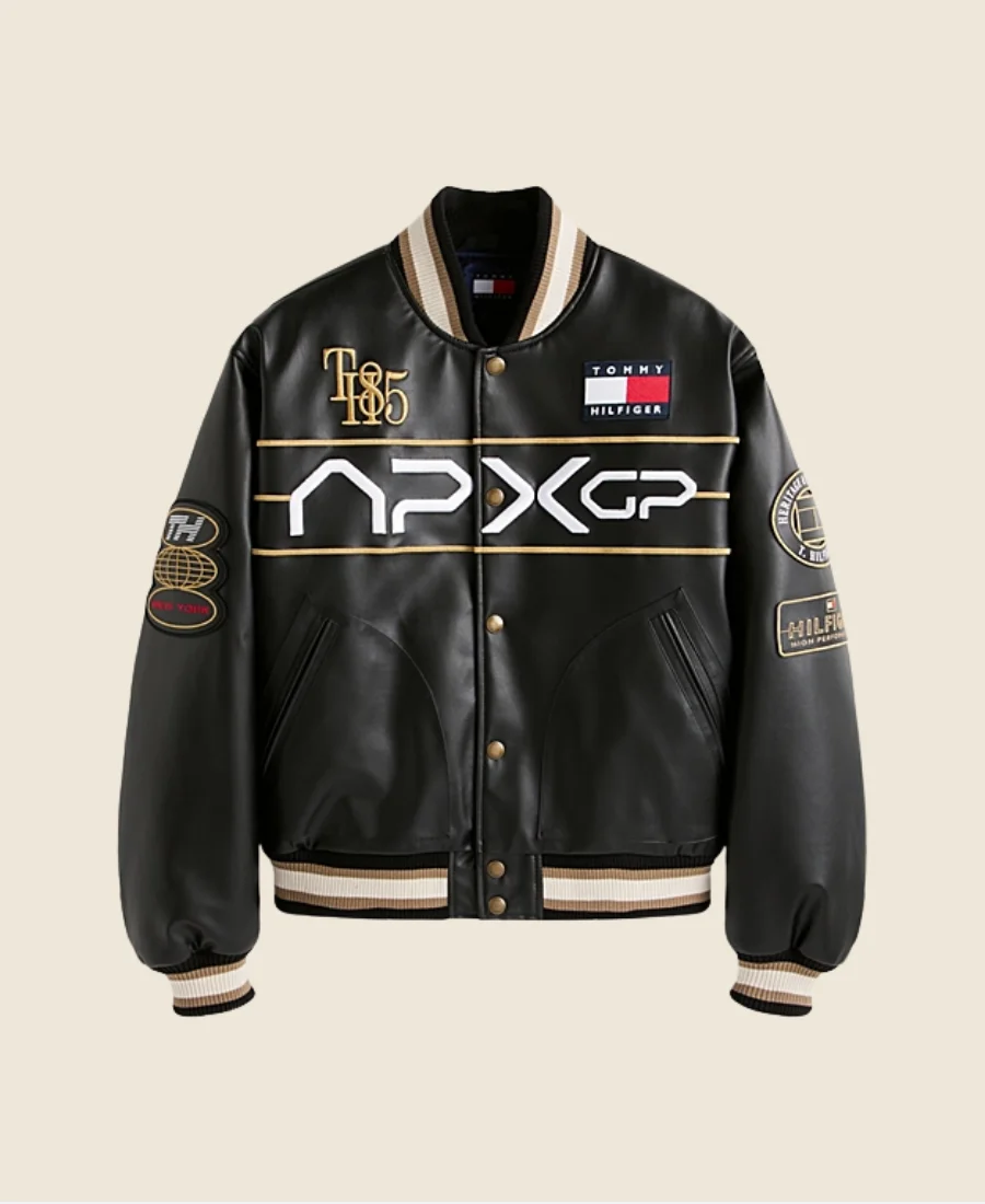 F1 The Movie Damson Idris Racing Leather Varsity Jacket