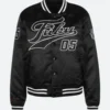 FUBU Black Varsity Jacket Front Image