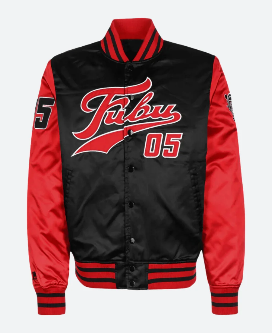 FUBU Red Varsity Jacket Front Image