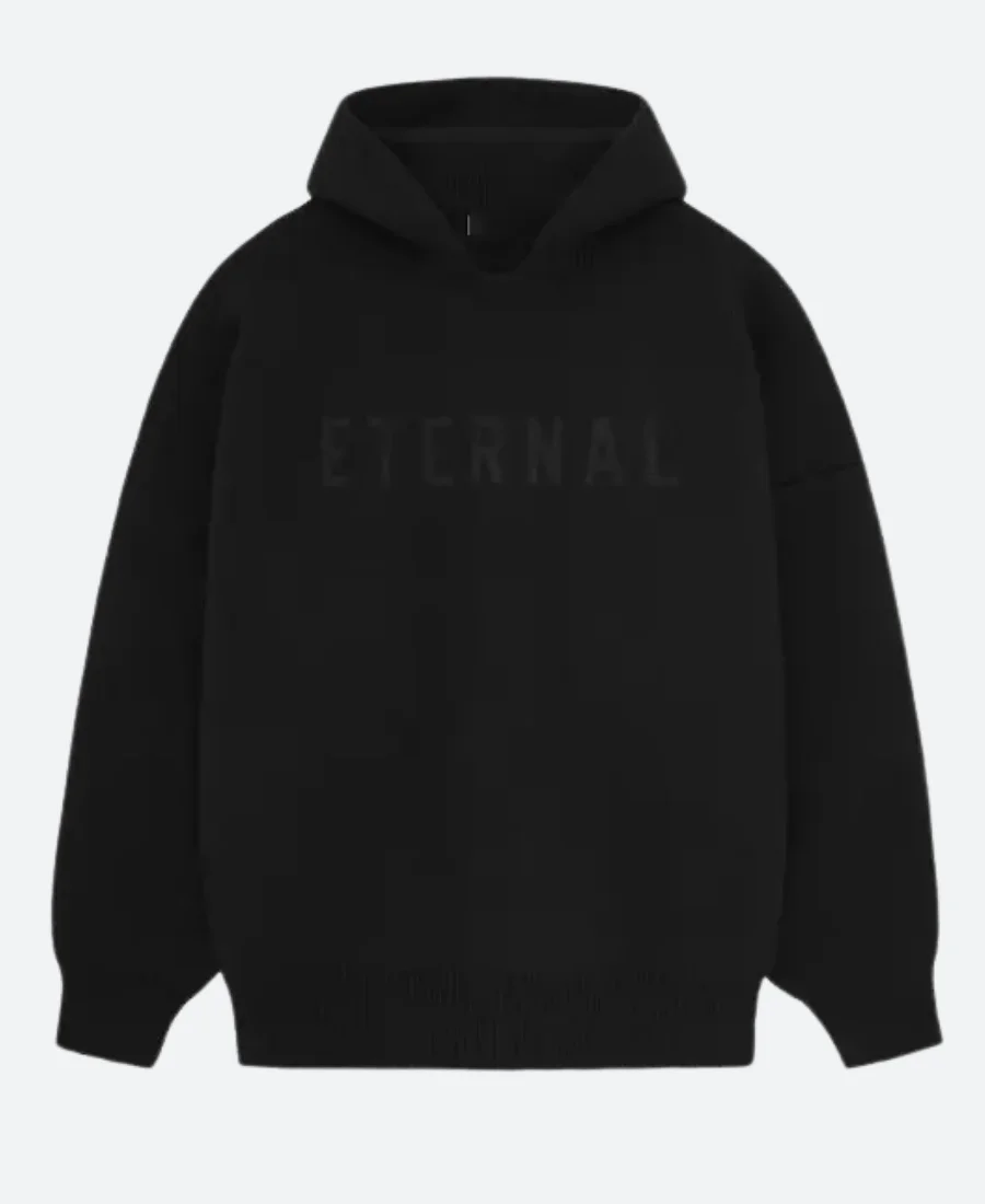 Fear of God Eternal Black Hoodie Front Image