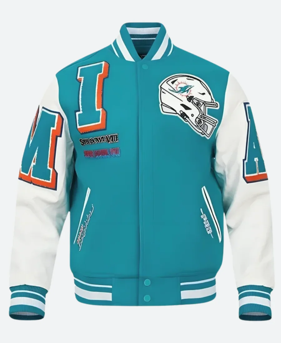 Fernanda Gentil Miami Dolphins Varsity Jacket