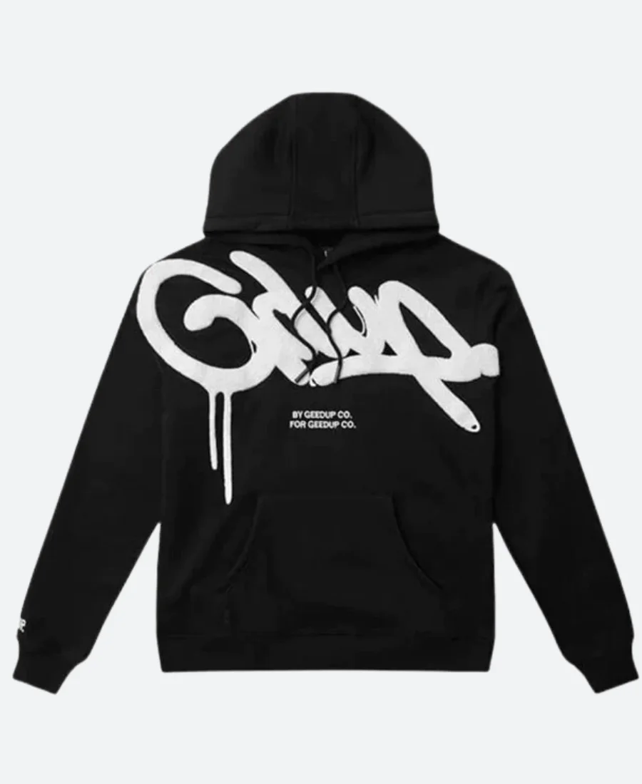 Geedup Black Hoodie Front Image