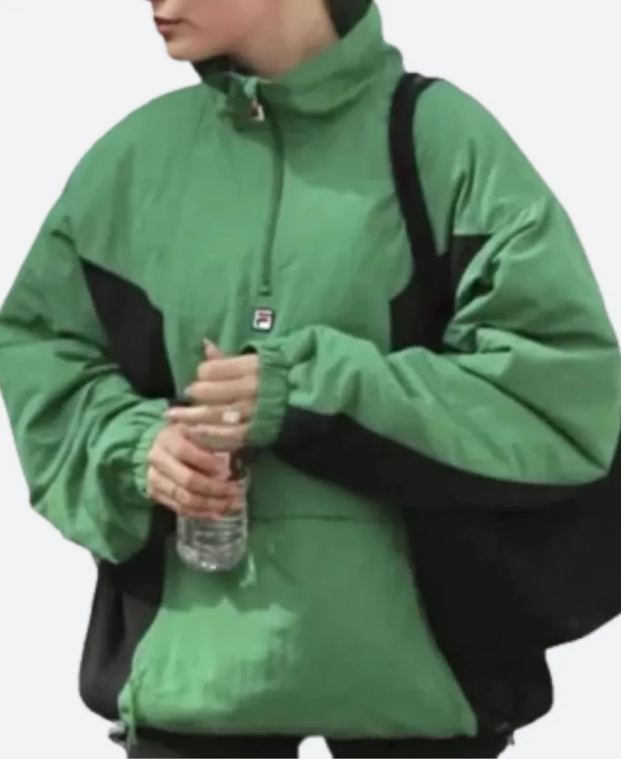 Hailey Bieber Green Anorak Jacket