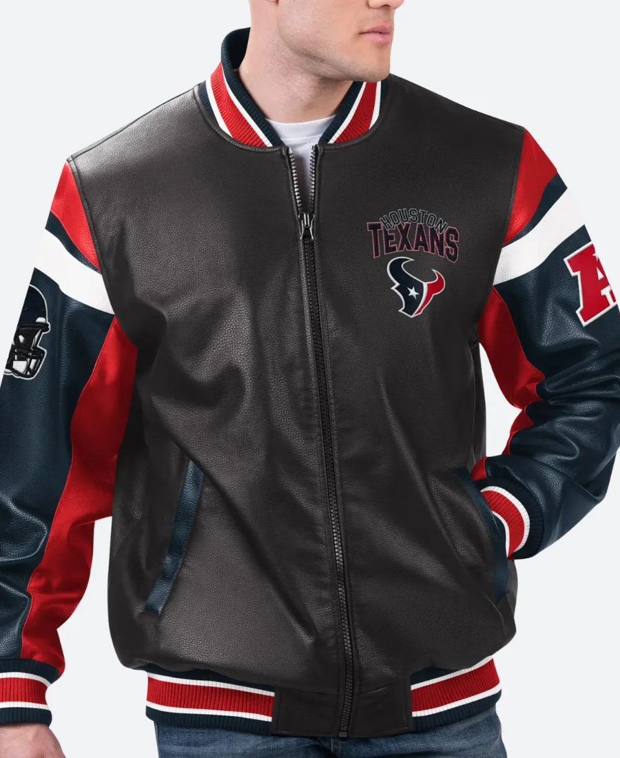 Houston Texans Varsity Leather Jacket
