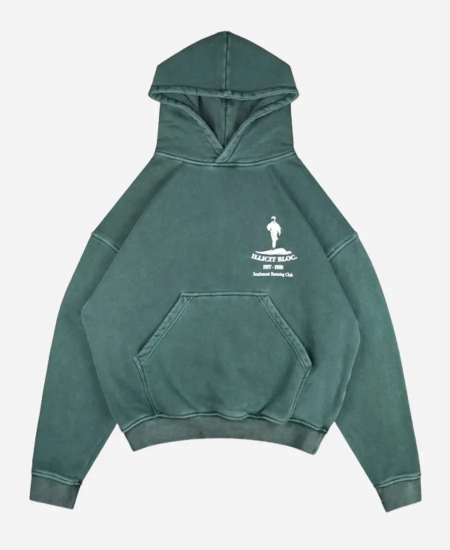 Illicit Bloc Green Pullover Hoodie