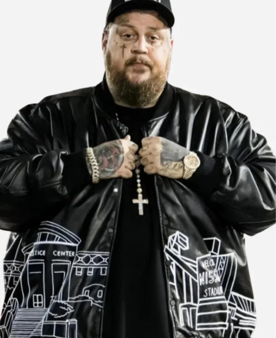 Jelly Roll 2024 CMA Fest Leather Jacket