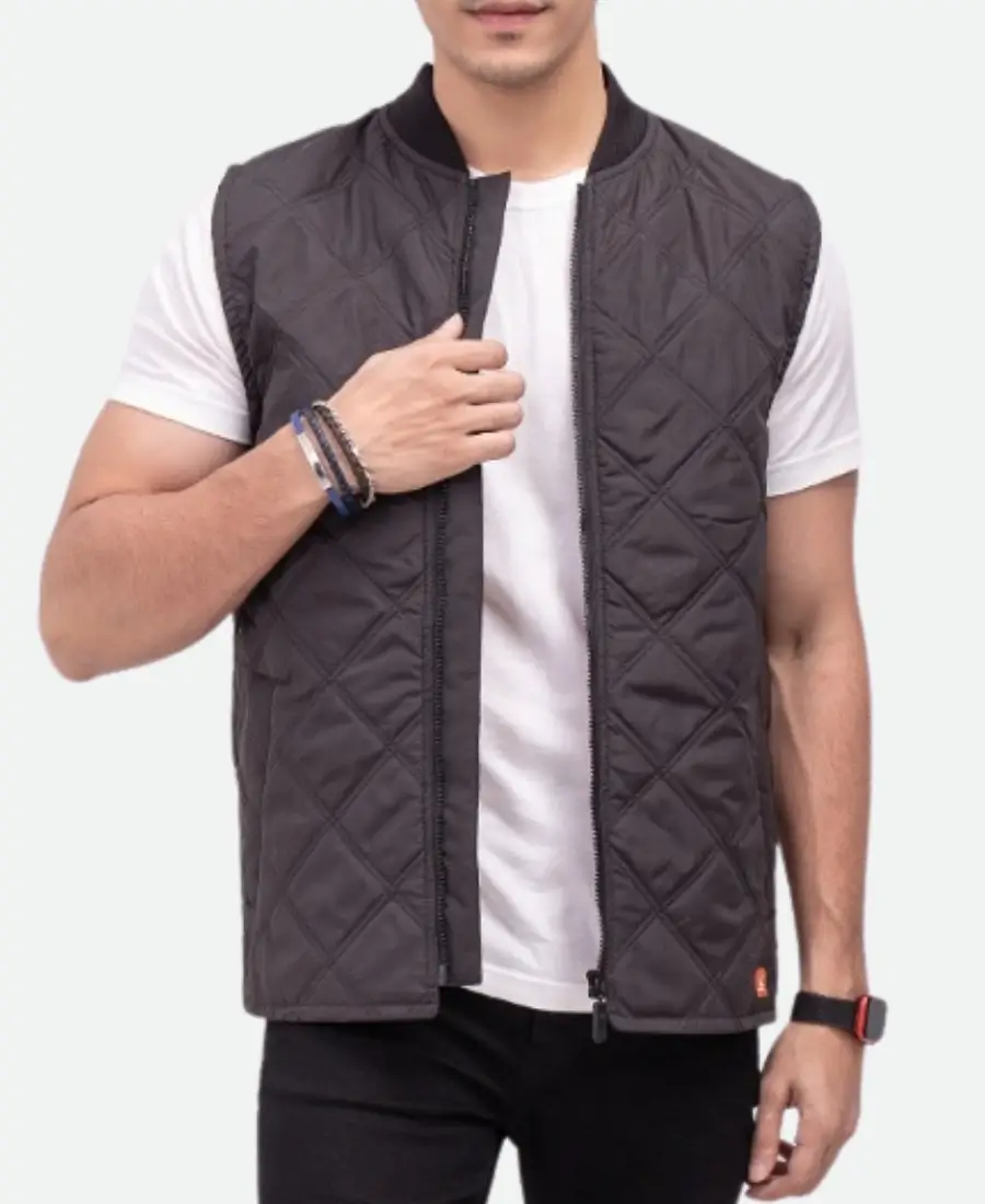 John Cena F9 Black Quilted Vest