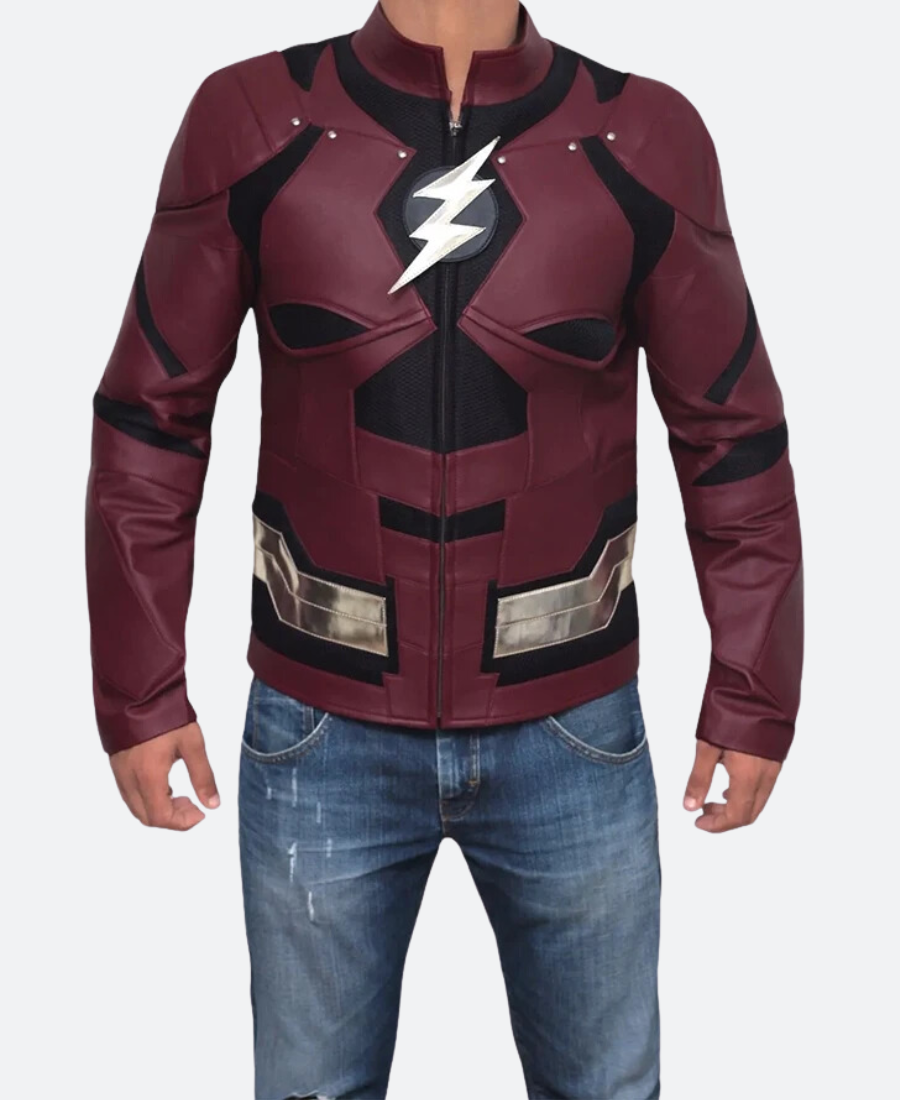 Justice League Ezra Miller The Flash Leather Jacket
