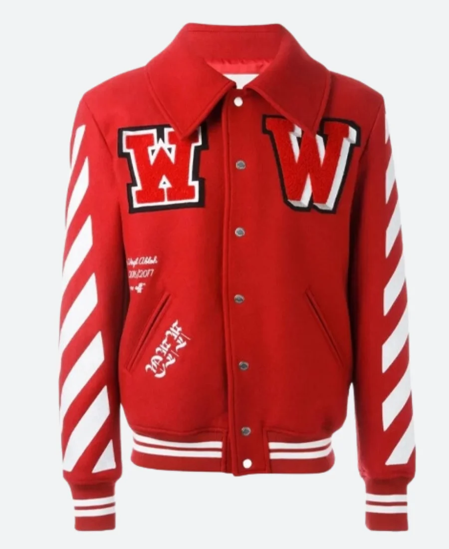 Justin Bieber Red Varsity Jacket
