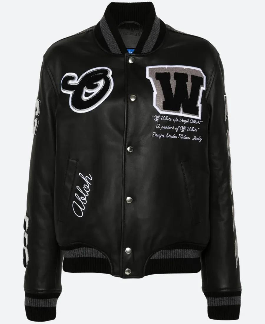 Kenneth Petty X Ny Nicks Leather Varsity Jacket