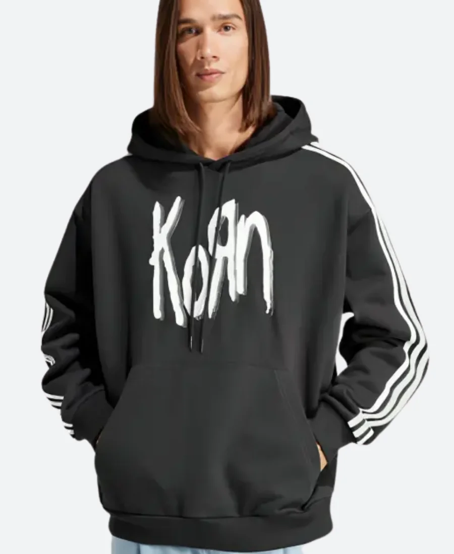 Korn Black & White Stripped Hoodie