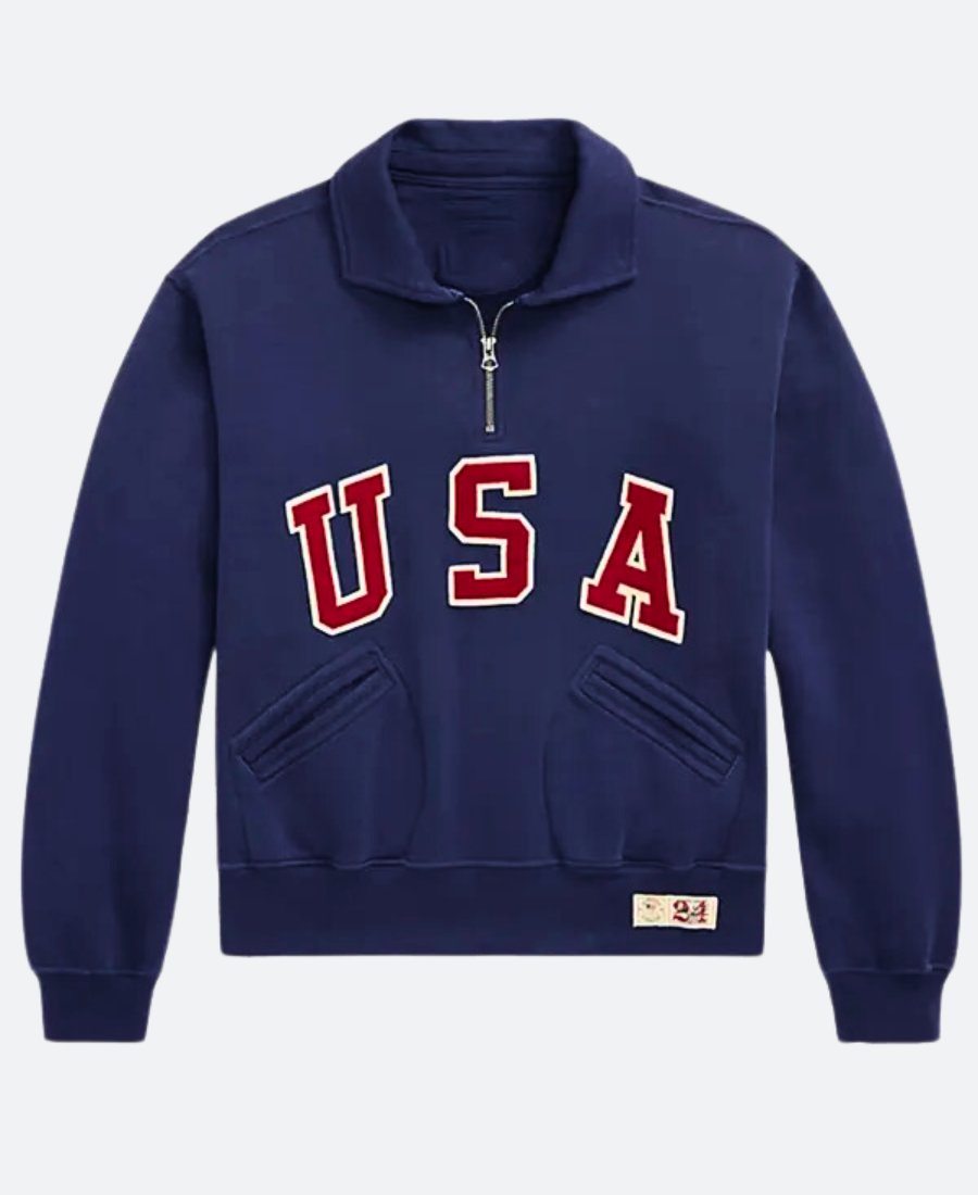 Lady Gaga USA Olympic Quarter Zip Jacket