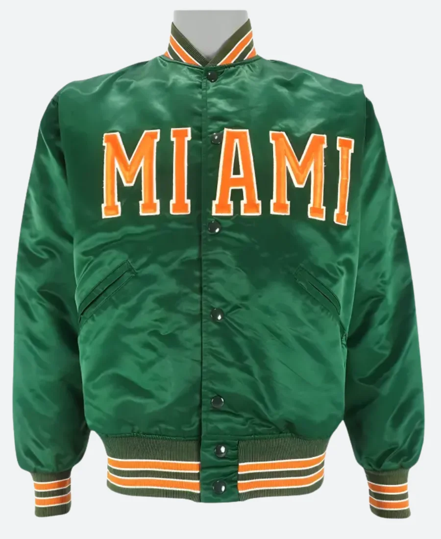 Miami Hurricanes Green Varsity jacket