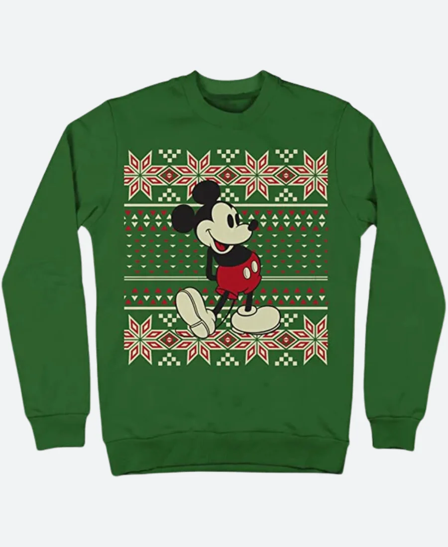 Mickey Mouse Snowflake Christmas Sweatshirt