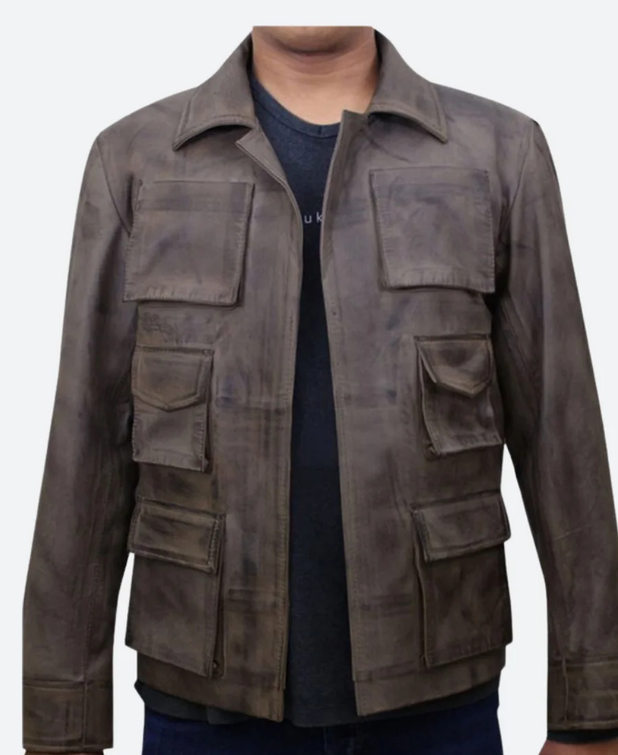 Mortal Kombat X Jason Distressed Leather Jacket