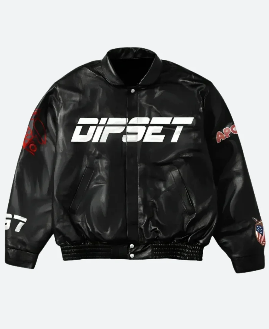 OVO X Hip Hop Group Dipset Diplomats Leather Jacket