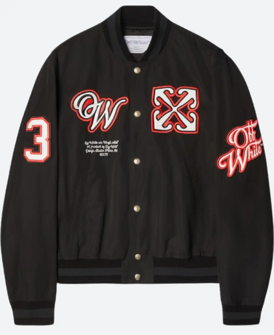 Off White X Paris Hilinski Golf Varsity Jacket