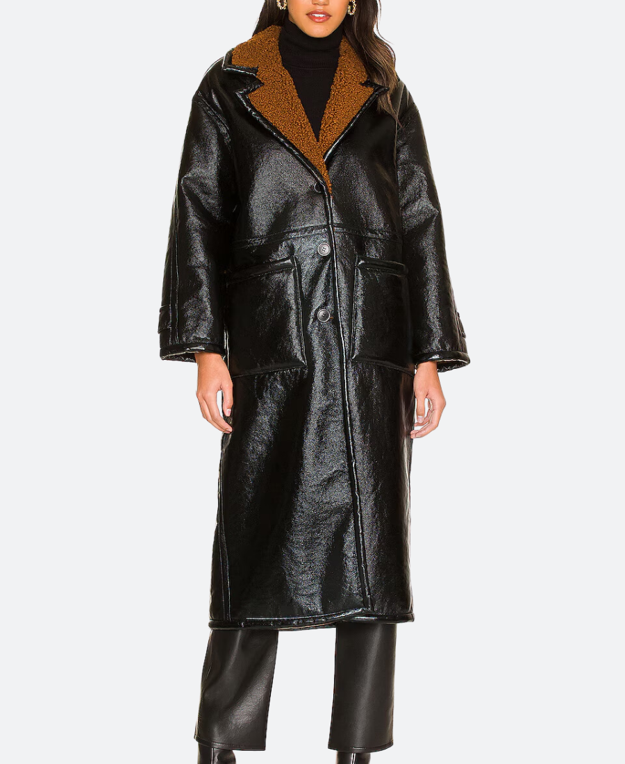 Only Murders in the Building Mabel Mora Leather Coat