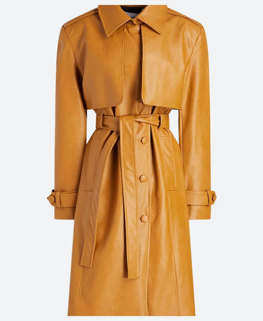 Only Murders in the Building S-03 Mabels Mora Leather Coat