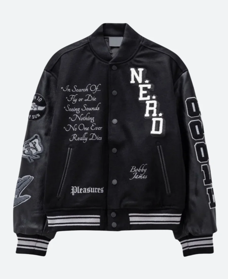 Pleasures Nerd Letterman Varsity Jacket