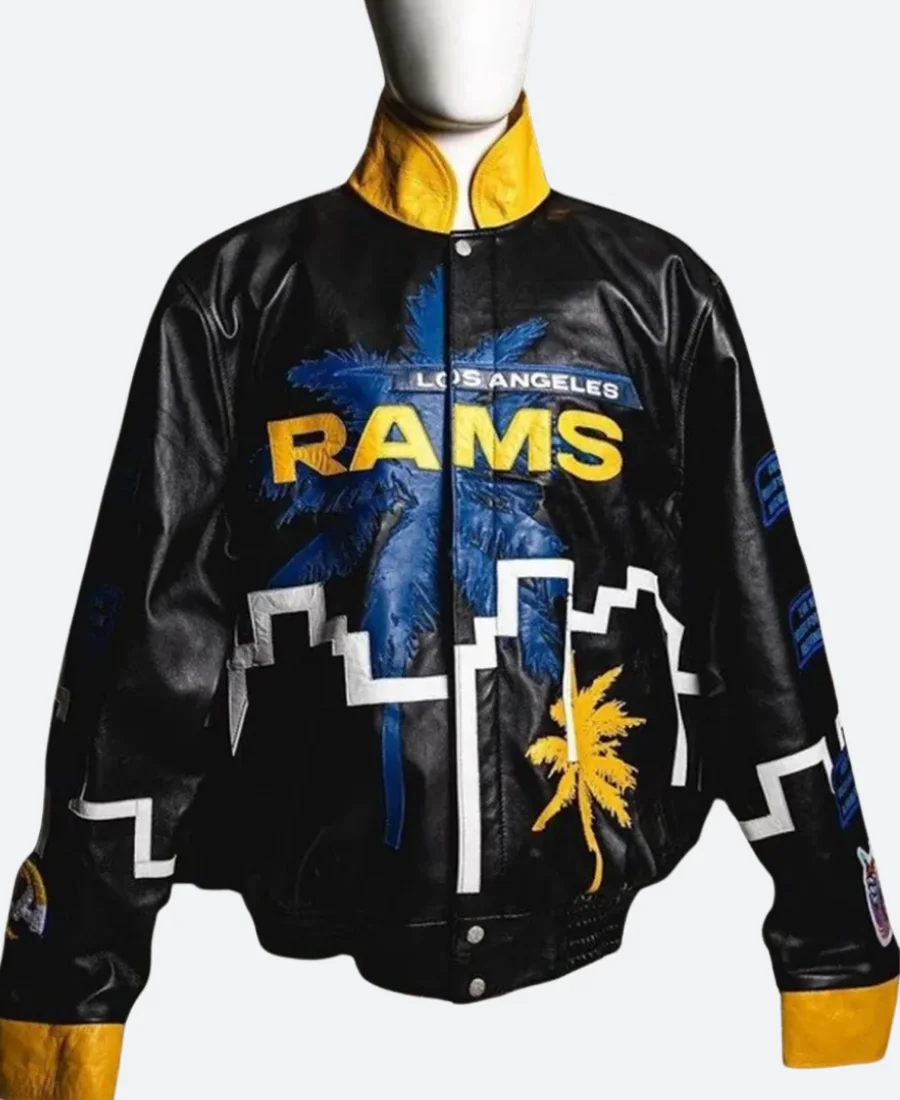Puka Nacua LA Rams Leather Jacket